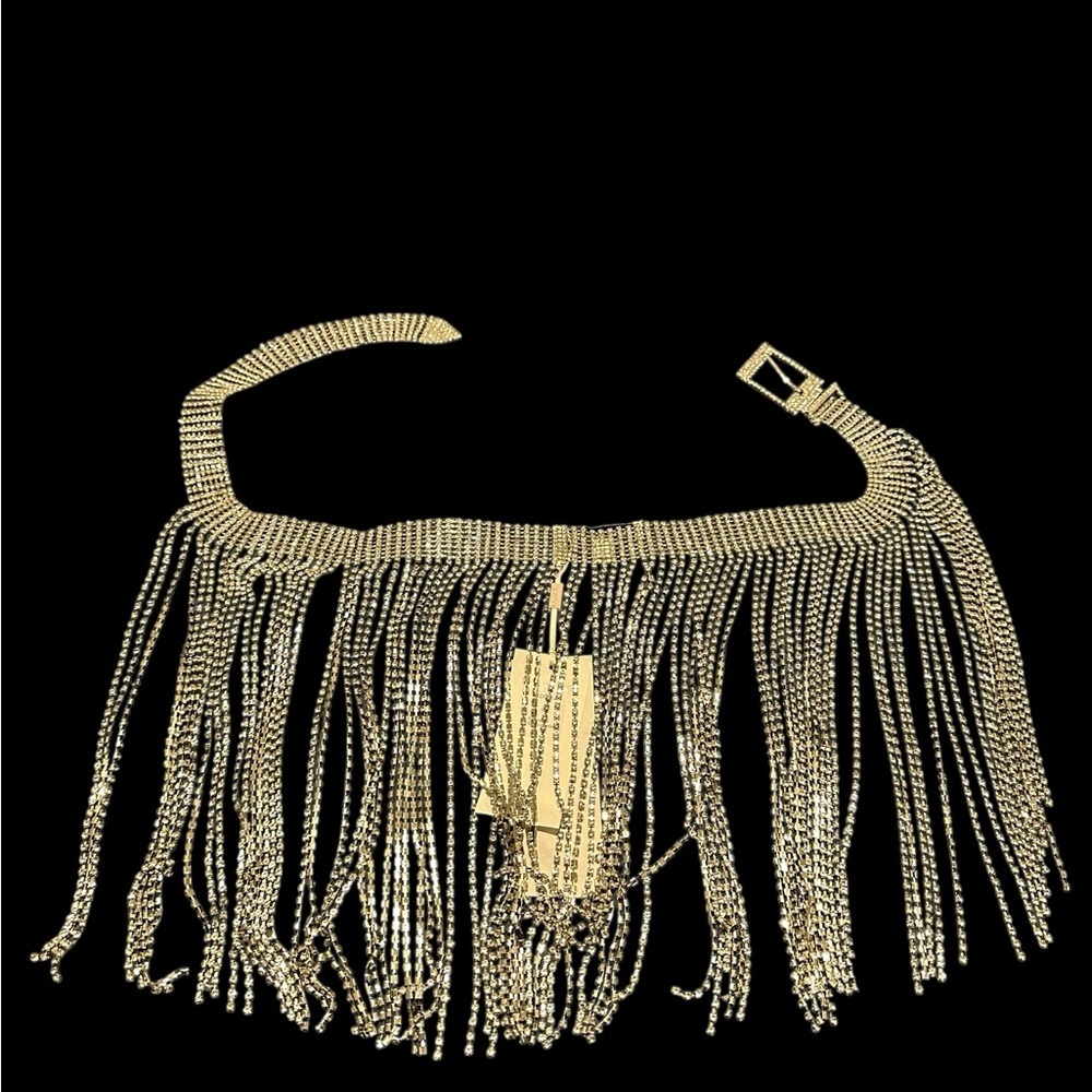 DA VEMOR SILVER Fringe Women's Belt - Picture 5 of 7